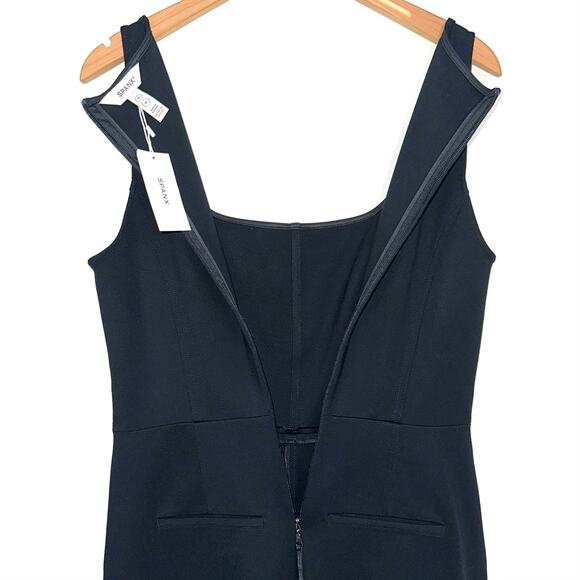 NWT Spanx Black Ponte Corset Perfect Collection Jumpsuit Size M Tall - Picture 16 of 16